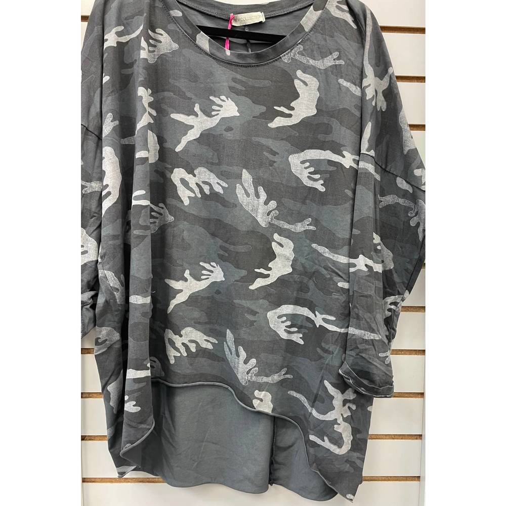 NEW YOLLY women's camo high low top in gray